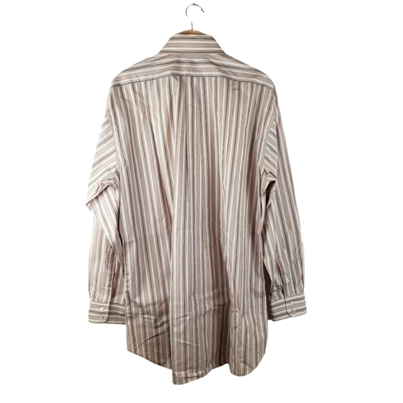 BURBERRY London Button up Shirt Mens 16.5R Cotton Multicolor Stripes Office - Picture 2 of 10